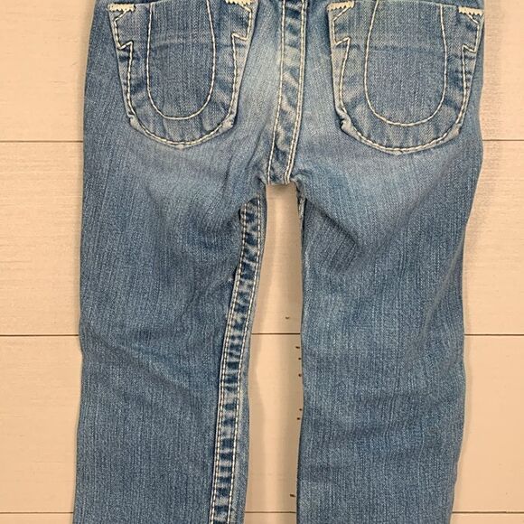 True Religion size 4 denim jeans distressed 100% cotton - Picture 5 of 7
